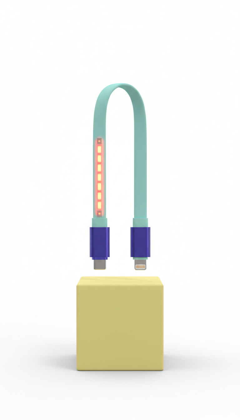 LED-Ladekabel mit Farbwechsel-Effekt