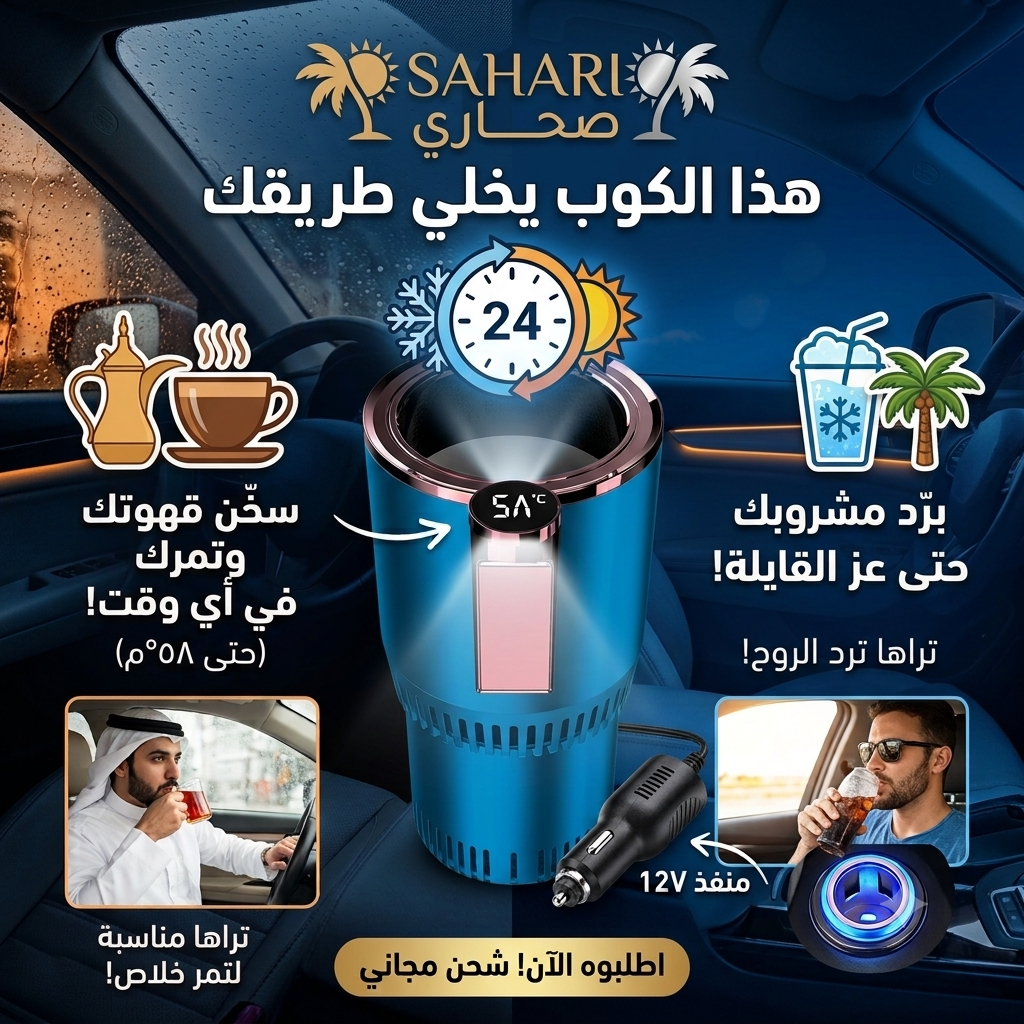 حامل الأكواب الذكي للتبريد والتسخين